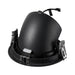 Recessed lighting can, black finish, with mounting clips.