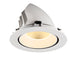 White recessed LED downlight fixture with textured finish.