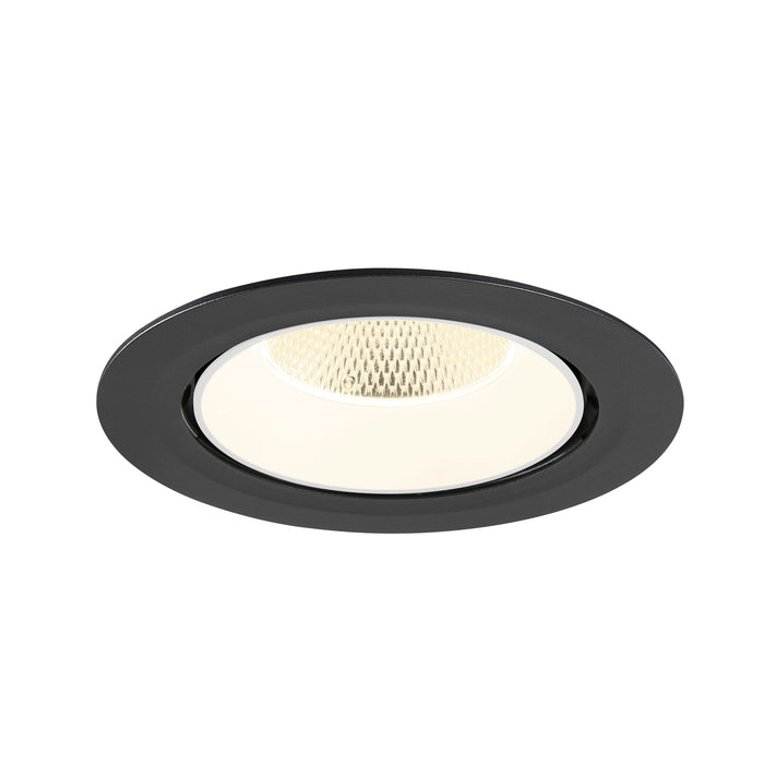 Recessed ceiling light, black finish.