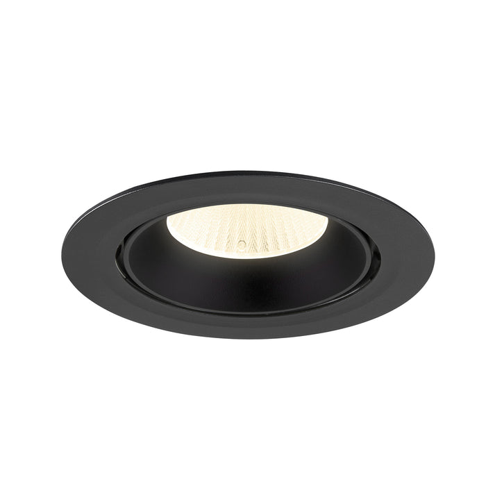 Recessed ceiling light fixture, black finish.