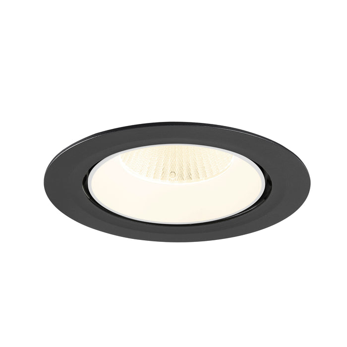 Recessed ceiling light fixture, black finish.