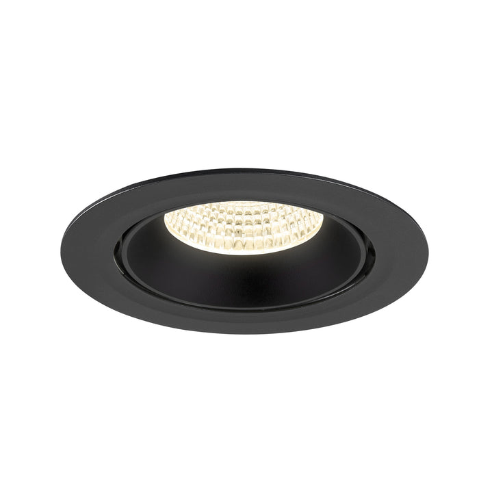 Black recessed ceiling light fixture with a matte finish.