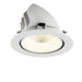 White recessed LED downlight, textured finish.