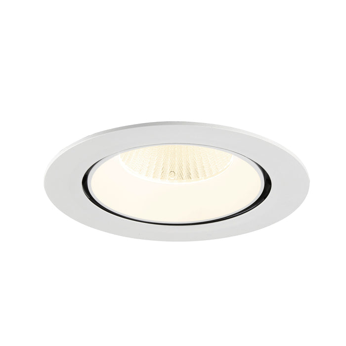 Recessed ceiling light fixture, white finish.