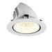 White recessed LED downlight, matte finish.