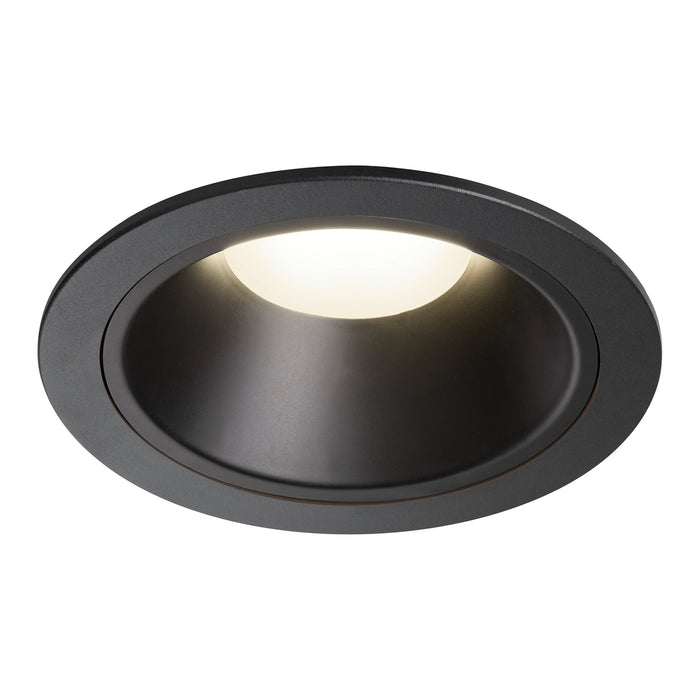 Black recessed ceiling light fixture with matte finish.
