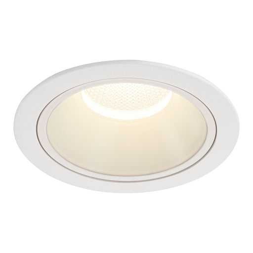 Recessed ceiling light fixture, white finish.