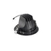 Black recessed LED downlight with metal mounting clips.