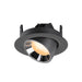 Recessed downlight in black metal finish with a reflective silver interior, designed for ceiling mounting.