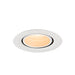 Recessed ceiling light fixture, white finish.