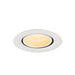 Recessed ceiling light fixture, white finish.