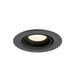Recessed ceiling light fixture, dark gray finish.
