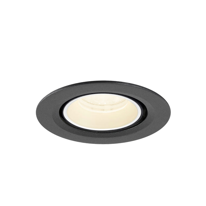 Recessed ceiling light fixture, gray finish.