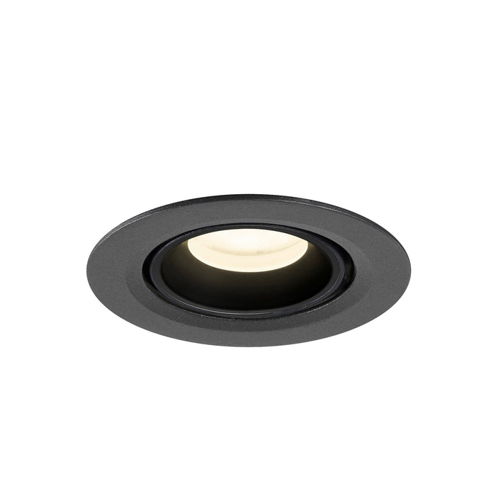 Recessed ceiling light fixture, gray finish.