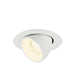 White recessed adjustable downlight fixture.