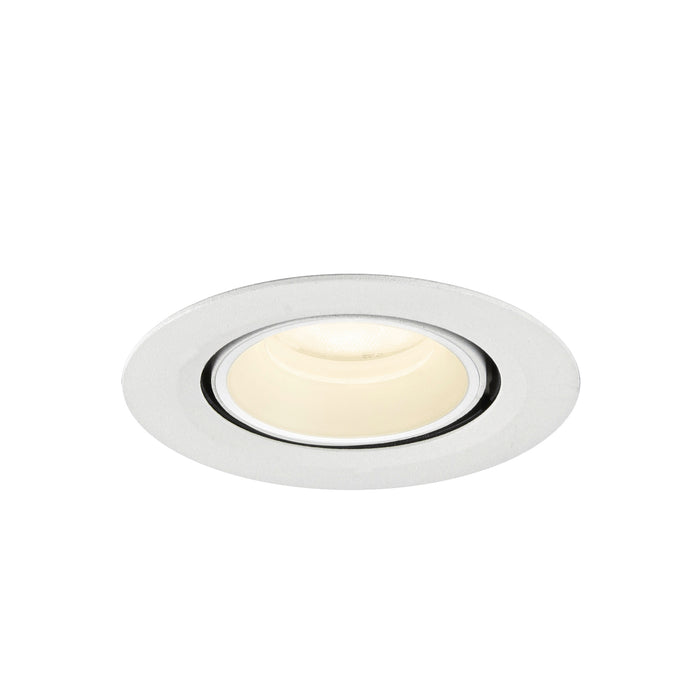 Recessed ceiling light, white finish.