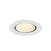 Recessed ceiling light, white finish.