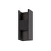 Modern black metal wall-mounted up and down light fixture.