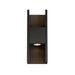 Modern black metal wall-mounted up and down light fixture.