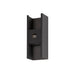 Black metal wall-mounted up and down light fixture with textured finish.