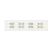 White recessed LED ceiling light fixture with four square arrays.