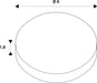 Technical drawing of a round component with dimensions: diameter 8, height 1.8.