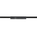 Black track lighting fixture with multiple square LED spotlights.