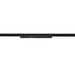 Black track lighting fixture, surface mounted.
