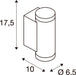 Technical drawing of a cylindrical wall-mounted hook with dimensions.