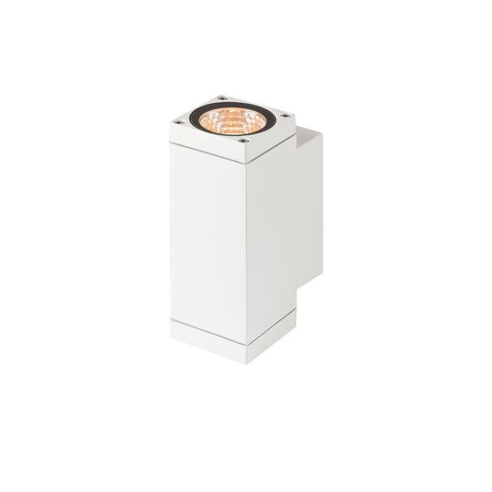 White aluminum surface-mounted downlight.