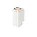 White aluminum surface-mounted downlight.