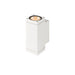 White aluminum surface-mounted downlight.