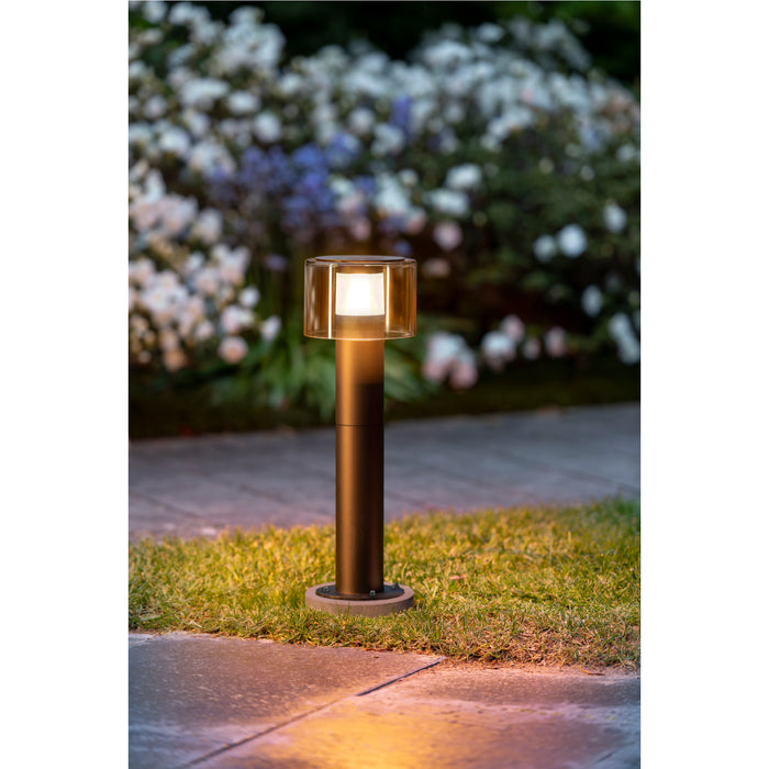 SLV 1010197 TAHA II 45, Free-standing lamp, PHASE, 2200/2700 K, IP65, cylindrical, black (MD02)