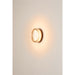 Clear glass wall sconce with concentric circle design and bronze-tone mounting.
