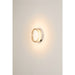 Wall-mounted light fixture with clear glass diffuser and polished chrome base.