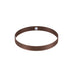 Metal ceiling light canopy band, bronze finish.