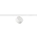White cylindrical track lighting fixture.
