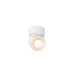 White surface-mounted spotlight fixture with adjustable head.