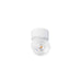 White aluminum surface-mounted adjustable LED spotlight.