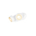 White surface-mounted spotlight fixture with two adjustable heads.