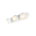 White surface-mounted spotlight fixture with three adjustable heads.