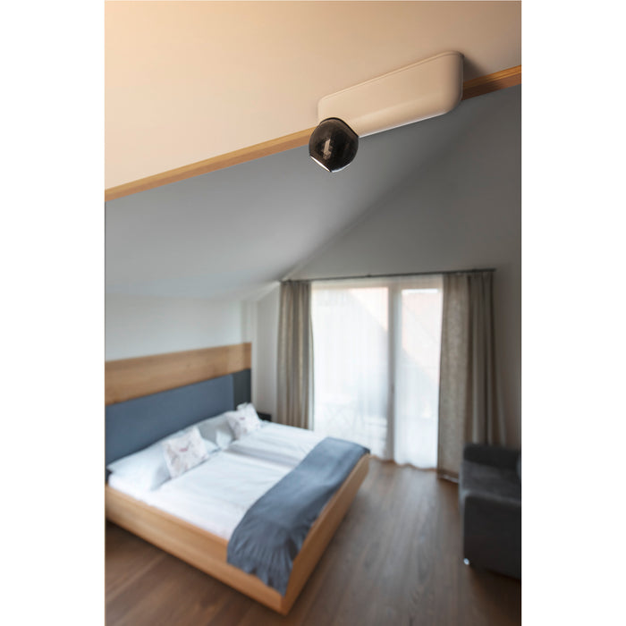 SLV 1010301 DYSKO, Wall and ceiling-mounted light, single, PHASE, 2700K, 6.7W, 36°, white / black (MD02)