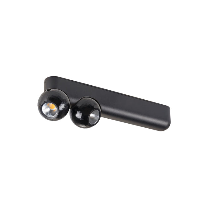 SLV 1010308 DYSKO, CW, DOUBLE, PHASE, Wall and ceiling surface-mounted luminaire, 2700 K, 13 W, 36°, black (MD23)