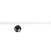 Black faceted track light fixture on white track.