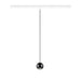 Black glass pendant light fixture, track mounted.