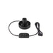 Black metal pendant light fixture with cord, switch, and plug.