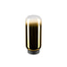 Glass table lamp with a gold gradient finish and a black base.