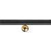 Brass track lighting fixture with a hammered finish, mounted on a black track.