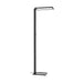 Minimalist LED floor lamp, black finish, metal construction, floor mounted.