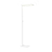 Modern metal floor lamp with a white finish.